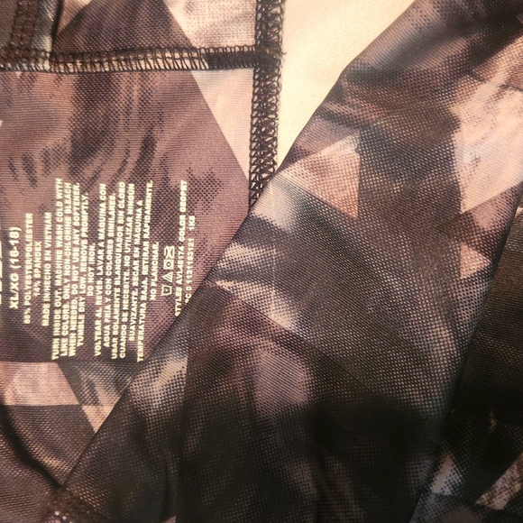 Womens Avia XL Performance leggings black/multi color - Picture 2 of 2